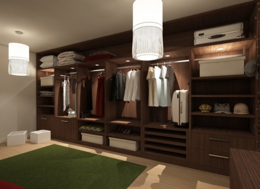 Классическая гардеробная комната из массива с подсветкой Чебоксары