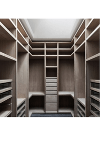 П-образная гардеробная комната в классическом стиле Чебоксары