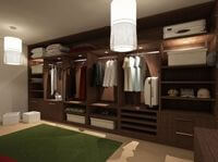 Классическая гардеробная комната из массива с подсветкой Чебоксары